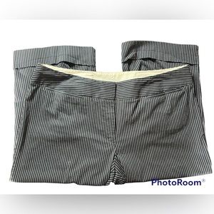 Fashion Bug Womens Capri Pants Plus Size 20 Blue & White Pin Striped